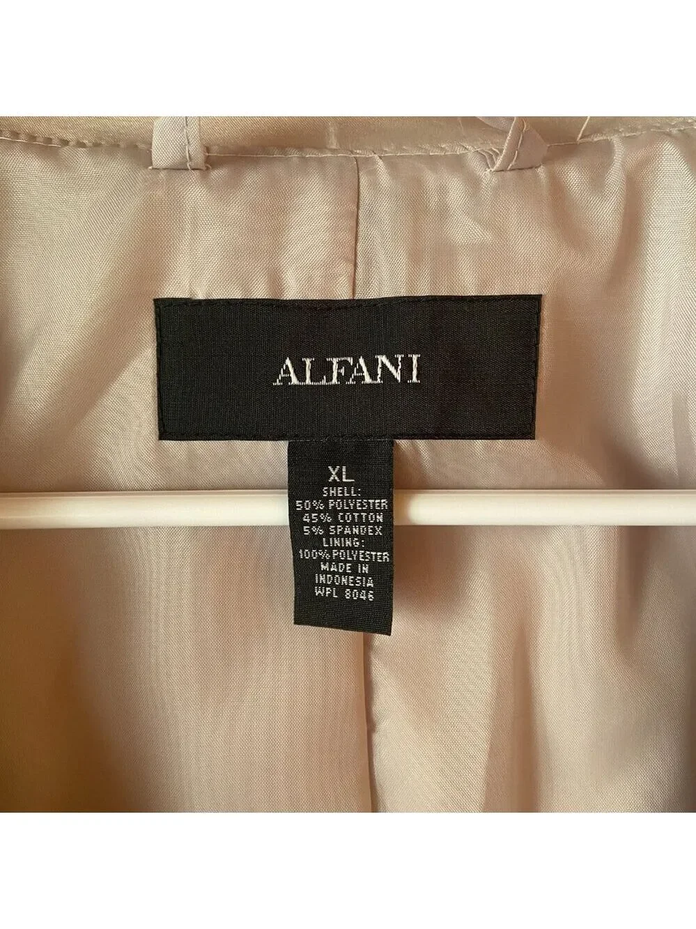 ✨ Alfani Trench Coat Belted Double Breasted Two Pockets Champagne XL NWOT